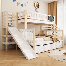 Etagenbett Hochbett Kinderbett 140x200cm Doppelstockbett Mit Rutsche Treppe Groß