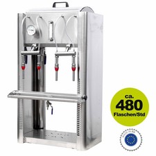 Heißabfüller AFGEE4-T90: Profi Flaschen-Abfüllgerät 4 Stationen, Edelstahl, 14mm