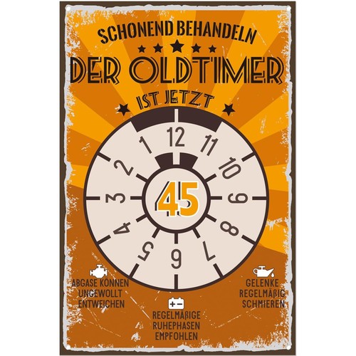 Blechschild geburtstag - blechschild, 45