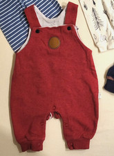 rote Latzhose, Gr. 50, Handmade