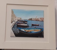 Tunesischer Hafen Gemälde