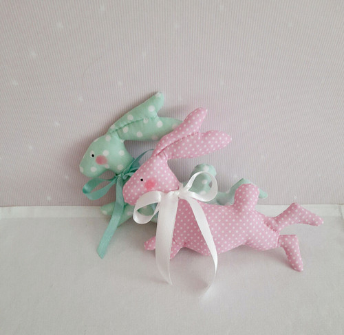 Hase rosa mint 2er set - hase,,