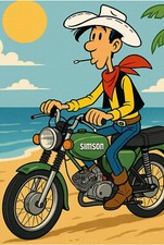 Blechschild SIMSON LUCKY LUKE 30x20 cm Metallschild Vintage Nostalgie (0350903)