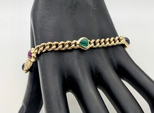 Herz Armband 585/14K Kette Gelbgold 20,50cm Panzerkette 23,10Gr. #1076