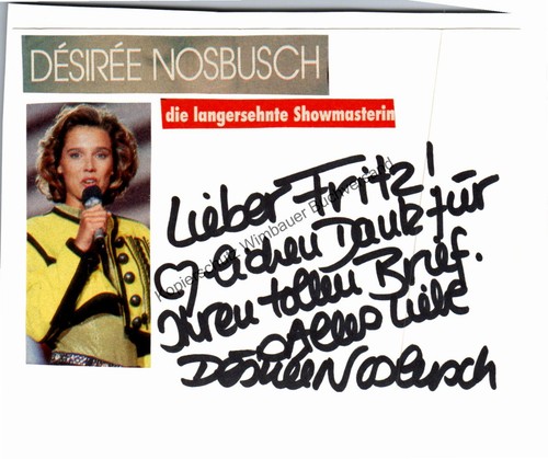 Original autogramm désirée - original,