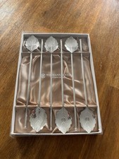 ***Widmann Antik | 6 X  Silber Strohhalme in Blattform | Rar***