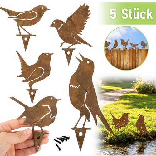 Rost vogel gartenstecker - rost,