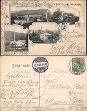 Ansichtskarte Klingenberg (Sachsen) Papierfabrik, Kirche, Stadt 1905
