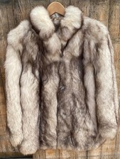 neuwertige, hochwertige Blaufuchsjacke, aus ganzen Fellen gefertigt, Größe 38