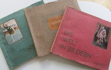 alte Zigarettenbilder-Album DIE WELT IN BILDERN 2 3 4 Sammelalbum 1928-30 Bilder