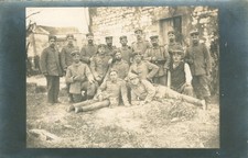 Soldaten vom Schützen-Regiment 108, Sachsen, Foto-Feldpostkarte 1915