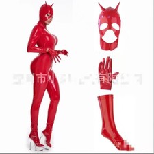 Hot Womens Bodysuit PVC Patent