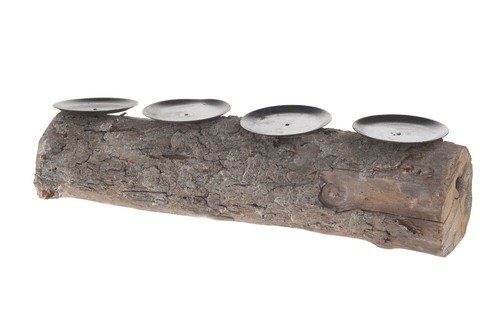 4er kerzenständer holz 40cm - 4er,