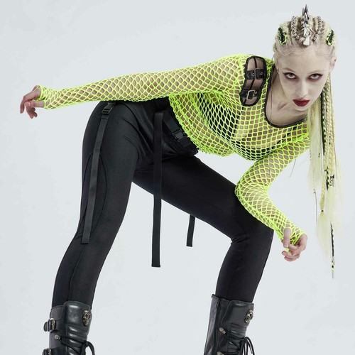 Punk rave fishnet langarm - rave,