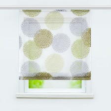 Raffrollo mit Klettband Raffgardine Gardinen Stores Bändchenrollo Vorhang Küche