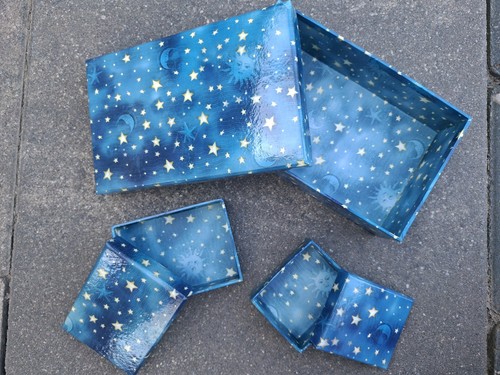 3er schachteln boxen blau - boxen,