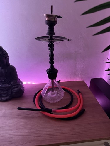 Shisha wasserpfeife aus glas - aus,