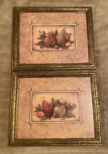Paar gerahmte Drucke im Antik-Look - Obst (Kate Miller McRostie)