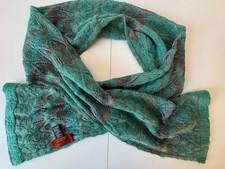 Original Missoni Schal - Zickzack Muster - Grün mit Lurex - Made in Italy