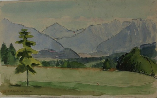 Gerda henning tusche aquarell - ,