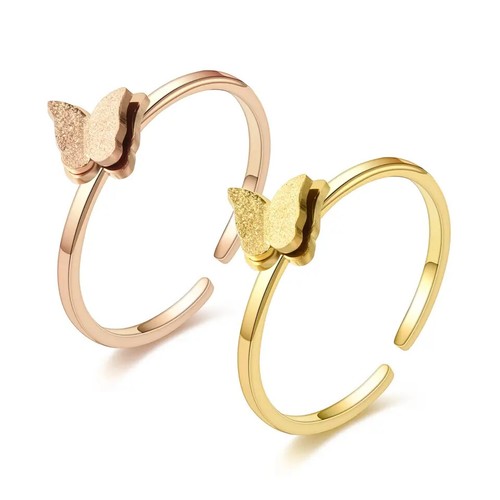 Schmetterling edelstahl ring - schmetterling,