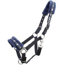Fell Halfter Nylon/Kunstfell Stallhalfter