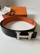 Hermes Leder Gürtel Orginal in Orange/Schwarz Größe 90