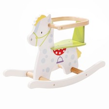B-Ware Schaukelpferd 'Kleiner Racker', Schaukeltier aus Holz mit abnehmbarem Sch