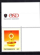 Österreich,Austria,"Skelettierte Stutzuhr" - PM Marke, pers. Marke, postfr.