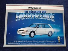 Toyota Programm Prospekt 1985 Starlet Corolla MR2 Tercel Allrad Land Cruiser