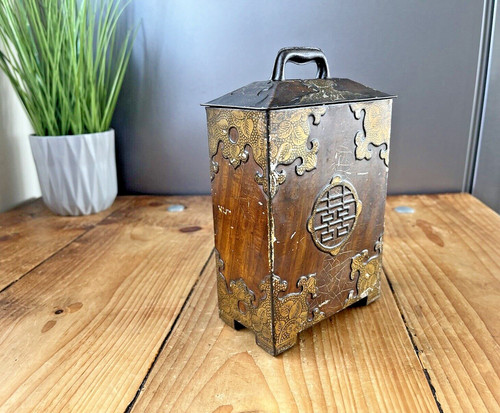Antike teetruhe holz - antike,
