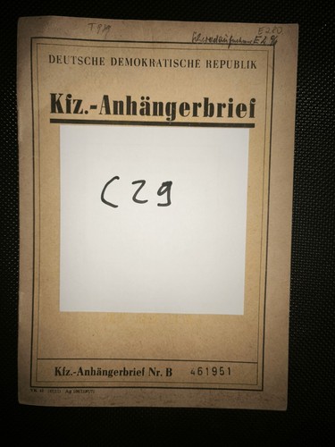 Ddr kfz brief anhänger - ddr,