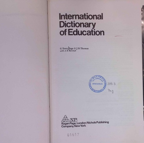 International dictionary - , of