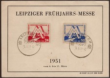 DDR 282/3 ° Postkarte Frühjahrsmesse 1951 Leipzig = Lipsia Universalkatalog 41/2