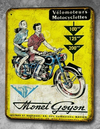 Blechschild vintage monet - blechschild,