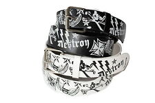 TOTENKOPF KREUZ DESTROY GOTHIC GÜRTEL SCHWARZ-WEISS