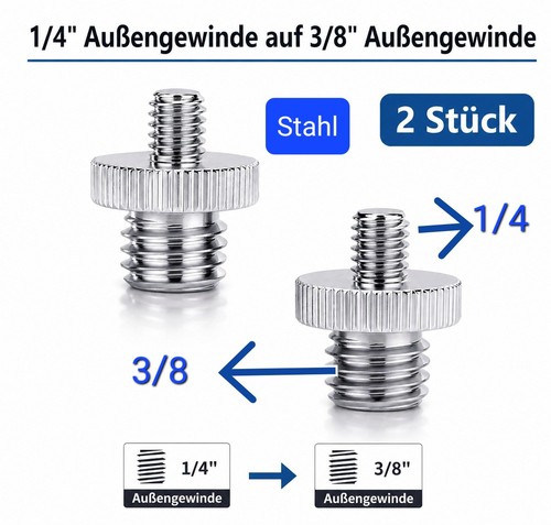 Schrauben adapter 4zoll - 2×schrauben, adapter-1/4zoll