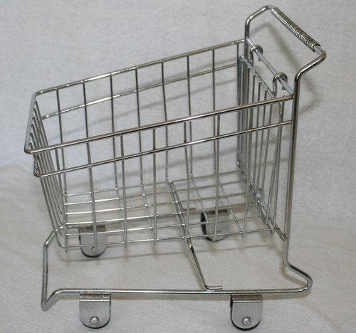 Einkaufswagen silber metall - einkaufswagen,