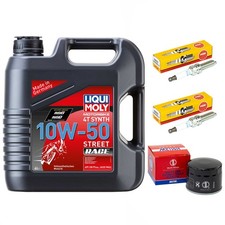 Ölfilter Zündkerzen 4L Öl Set Inspektion für Husqvarna Nuda 900 A700 ZKH 2012-15