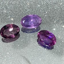 3 Stück Amethyst Edelsteine