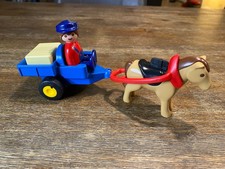 123 Playmobil Bauer mit Pferd