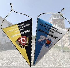 Wimpel 70. Jahre Wartburgstadion Motor Eisenach v.s Dynamo Dresden Tradition Neu
