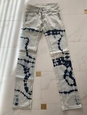 Jeans 32 34 XXS XS Hellblau Batik Stonewashed