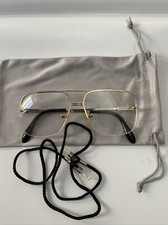 LESEBRILLE neu, Groß,Randlos +2,00 Dptr.Metall Gold, Mit Brillenband