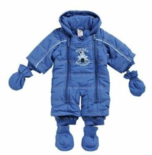 Baby Schneeanzug JACKY BABY Kapuze gefüttert wattiert innen Baumwolle Gr 56 NEU