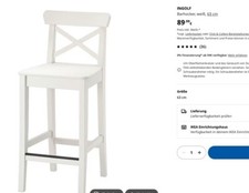 4 Weiss Barhocker Ingolf IKEA