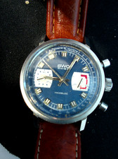 Schweizer Herren Chronograph Handaufzug 60er Jahre von BWC mit Kal. Valjoux 7733