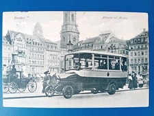 AK Dresden Altmarkt mit Autobus Pferdedroschke Feldpost 1914"