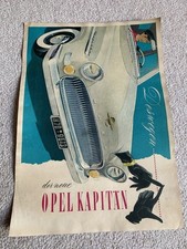 Opel Kapitän Reklame Werbung Litfaßsäule Plakat alter Druck Werbedruck
