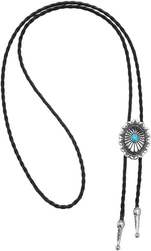 Western cowboy bolo tie - cowboy,
